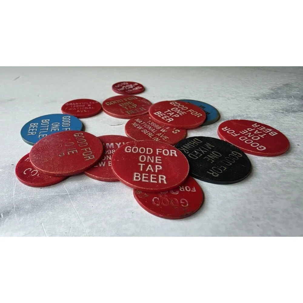 Vintage Plastic Bar Tokens Lot